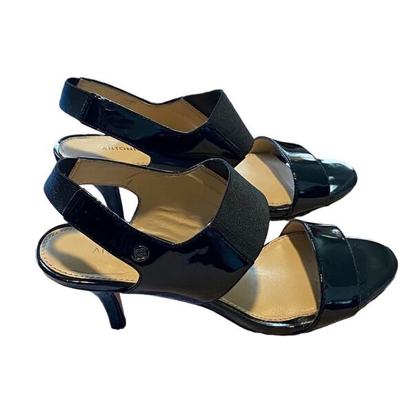 ANTONIO MELANI - STYLE NAME IS TATIANA HEELS - BLACK PATENT LEATHER - SIZE 7 -S6 - Picture 6 of 11